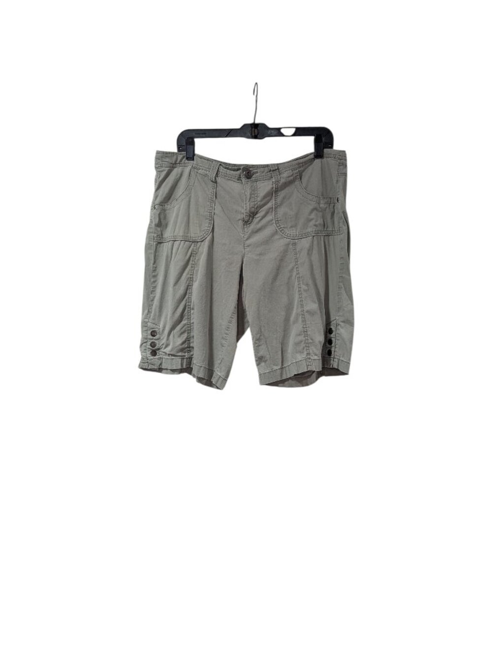 Khakis & Co Tan Cargo Utility Hiking Pocketed Bermuda Shorts Sz 12